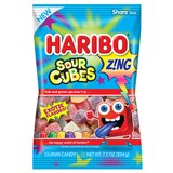 Haribo Z!NG Sour Cubes, 7.2 OZ, thumbnail image 1 of 1