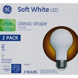 GE LED Classic Soft White A21 Light Bulbs, 10w, 2 CT, thumbnail image 1 of 1