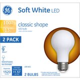 GE Classic Shape 13W Soft White LED Light Bulbs, A21, CT, thumbnail image 1 of 1