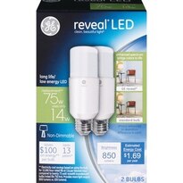 GE Reveal LED Long Life Low Energy Bulb 2CT