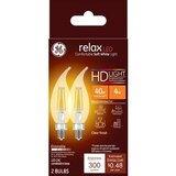 GE Relax HD 40W Soft White LED Light Bulbs, LED CAM, 2 CT, thumbnail image 1 of 1