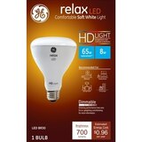 GE Relax HD 65W LED Light Bulb, LED BR30, 1 CT, thumbnail image 1 of 1