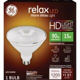 GE Relax LED 90W Dimmable Light Bulb, PAR38, 1 CT, thumbnail image 1 of 1