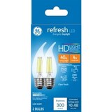 GE Refresh HD 40W Clear LED Light Bulbs, LED CAM, 2 CT, thumbnail image 1 of 1