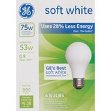 GE Soft White Energy-Efficient 53w Halogen Lightbulbs, thumbnail image 1 of 1