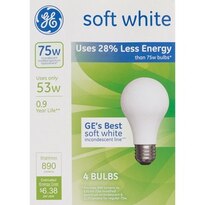 GE Soft White Energy-Efficient 53w Halogen Lightbulbs