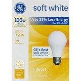 GE Soft White Energy-Efficient 72w Incandescent Lightbulbs, thumbnail image 1 of 1