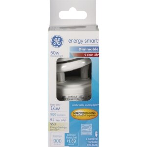 GE Energy Smart Dimmable 14w Lightbulb