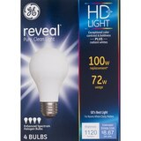 GE Energy-Efficient Reveal 72w Lightbulbs, thumbnail image 1 of 1