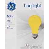 GE 60W Bug Light , 2 Outdoor Bulbs, thumbnail image 1 of 1