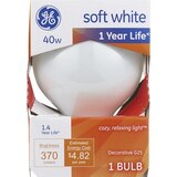 GE Soft White 40w Decorative Medium Base Lightbulb, thumbnail image 1 of 1