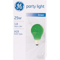 GE 25W Party Light, Green 