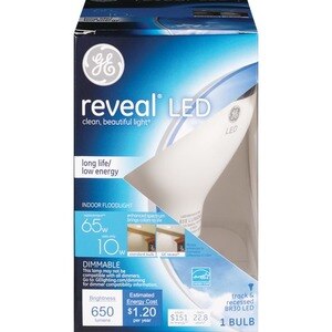 GE Reveal LED BR30 Dimmable Flood Light Bulb