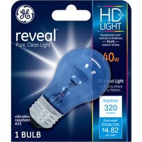 GE Reveal HD 40W Light Bulb, A15, 1 CT