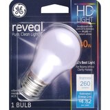 GE Reveal HD 40W Dimmable Ceiling Fan Light Bulb, A15, 1 CT, thumbnail image 1 of 1