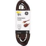 GE 9' Indoor Extension Cord, Brown, thumbnail image 1 of 1