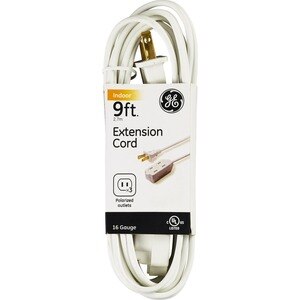 GE 9' Indoor Extension Cord, White