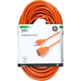 GE General Purpose Indoor/Outdoor 50' Grounded Cord, Orange, thumbnail image 1 of 1