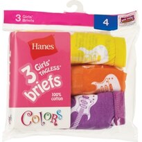 Hanes Girls Tagless Briefs