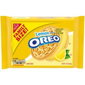 Oreo Lemon Creme Sandwich Cookies, Family Size, 20 OZ