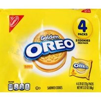 Oreo Golden Sandwich Cookies, 4 Pack