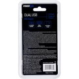 PowerXcel Dual USB Wall Adapter, Blue, thumbnail image 2 of 4