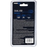 PowerXcel Dual USB Wall Adapter, Blue, thumbnail image 4 of 4