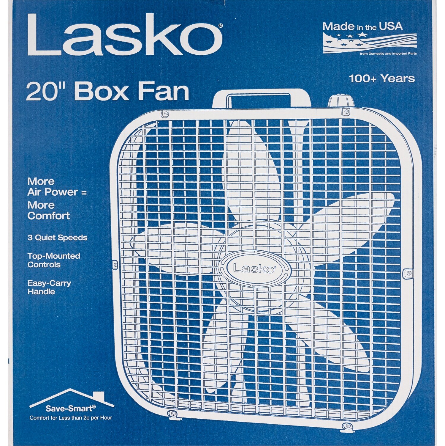 Lasko 20In Box Fan 