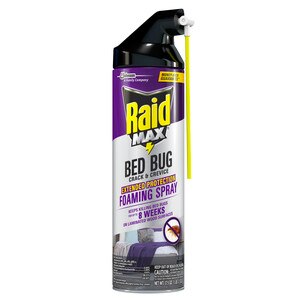 Raid Max Bed Bug Crack and Crevice Extended Protection, Foaming Spray, 17.5 OZ