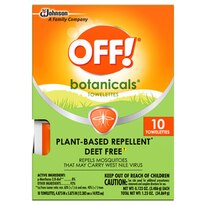 OFF! Botanicals Insect Repellent Towelettes