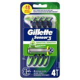 Gillette Sensor3 Sensitive Men's Disposable Razor, thumbnail image 1 of 1