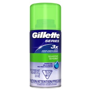 Gillette TGS Series Shave Gel Sensitive Skin, 2.5 OZ