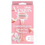 Gillette Venus ComfortGlide White Tea Women's Razor - 1 Handle + 2 Refills, thumbnail image 1 of 1