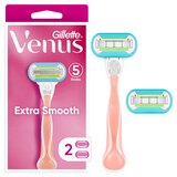 Gillette Venus Extra Smooth Pink Women's Razor  - 1 Handle + 2 Refills, thumbnail image 1 of 1