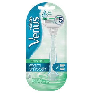 Gillette Venus Extra Smooth Sensitive Women's Razor - 1 Handle + 2 Blade Refills