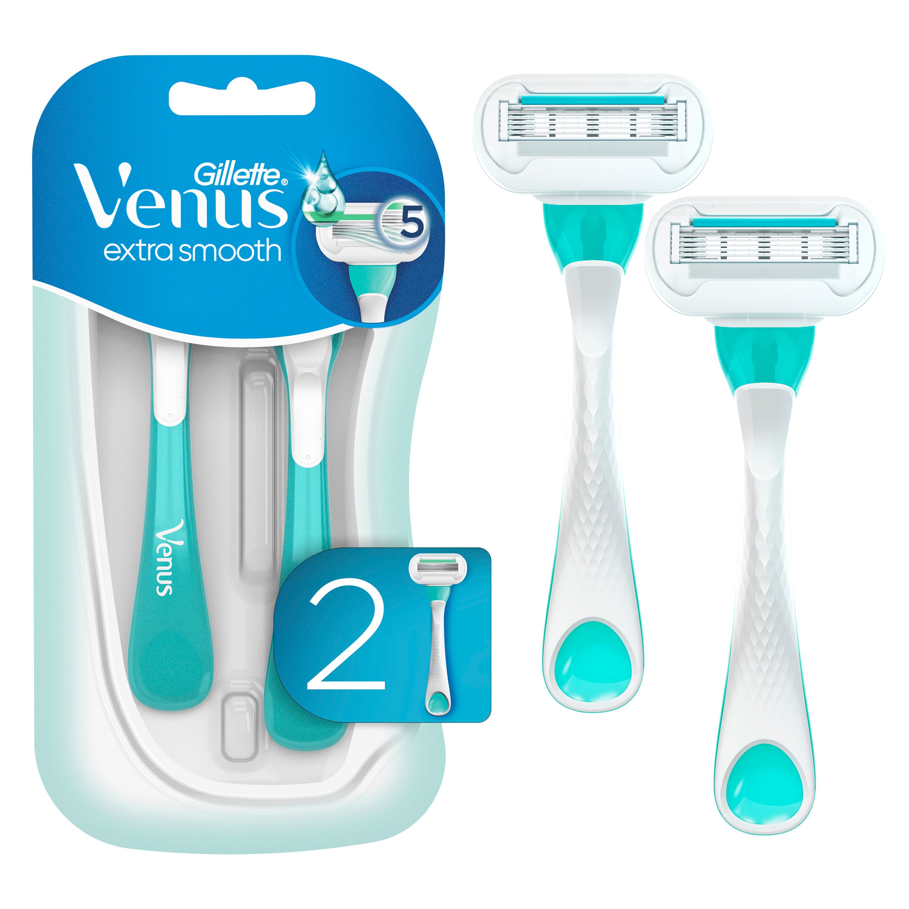 Gillette Venus Extra Smooth Sensitive Women's Disposable Razors - 2 Pack