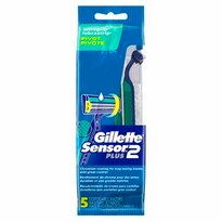 Gillette Sensor2 Plus Pivoting Head Men’s Disposable Razors, 5 Count