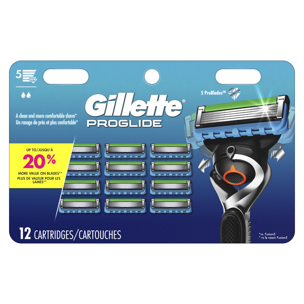 Gillette Fusion5 ProGlide Men's Razor Blades, 12 Blade Refills