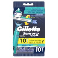 Gillette Sensor2 Plus Pivoting Head Men’s Disposable Razors, 10 Count