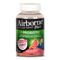 Airborne Plus Probiotic Gummies, 42 CT - 1000mg of Vitamin C - Immune Support Supplement
