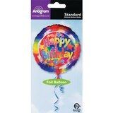 Anagram Standard Happy Birthday Foil Balloon, thumbnail image 1 of 1