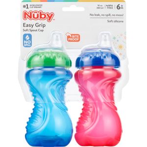 Nuby Soft Spout No-Spill Cups, 2 Pack