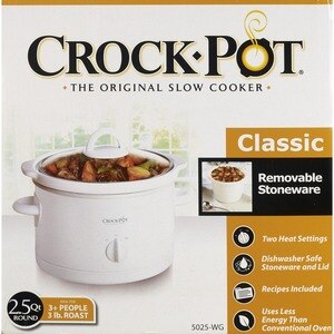 Crock Pot Classic 2.5 Quart Crock Pot, Polka Dot 