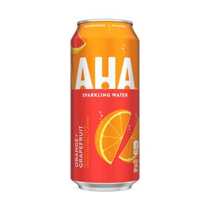 AHA Sparkling Water, Orange + Grapefruit Flavored Water, 16 fl oz