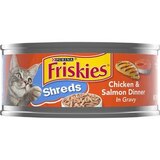 Purina Friskies Shreds Wet Cat Food, Chicken & Salmon Dinner in Gravy, 5.5 OZ, thumbnail image 1 of 1