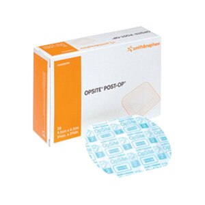 Smith And Nephew Opsite Post-Op Transparent Dressing with Absorbent Pads 4-3/4 x 4 in., 10CT