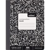 Caliber Composition Book Wide Ruled 9.75x7.5" Black Cover, thumbnail image 1 of 1