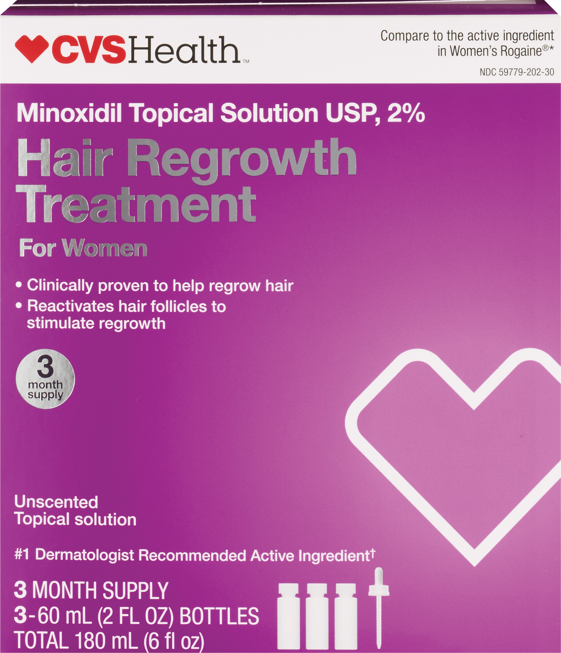 CVS Health Women's 2% Minoxidil Solution for Hair Regrowth