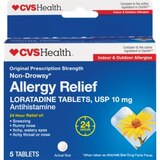 CVS Health Allergy Relief Non-Drowsy Loratadine Tablets, 5 CT, thumbnail image 1 of 2