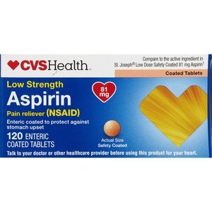 CVS Health Low Strength Aspirin Pain Reliever 81 mg Coated Tablets